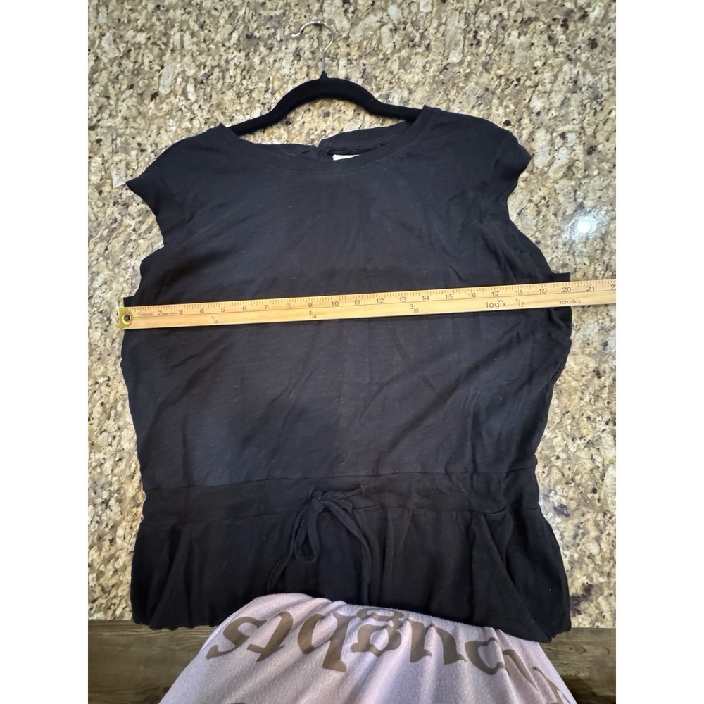 Pact Black Organic Cotton All Day Easy Boho Resort Overall Jumpsuit Size Large - Picture 6 of 9
